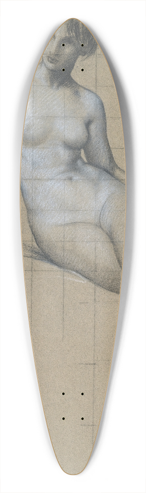 Herbert James Draper - Study For The Kelpie 39.3 inch art pintail longboard deck