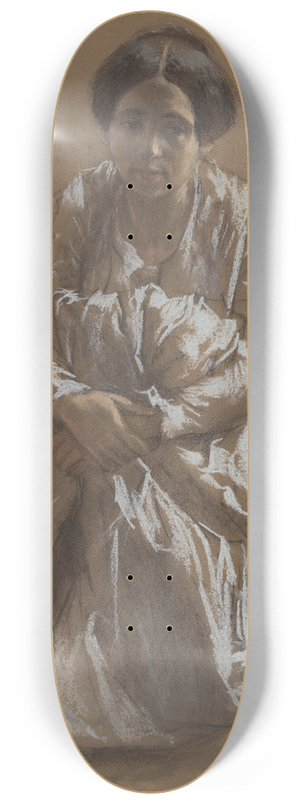 Adolph von Menzel - The Artists Sister Emilie 8.25 inch art skate deck
