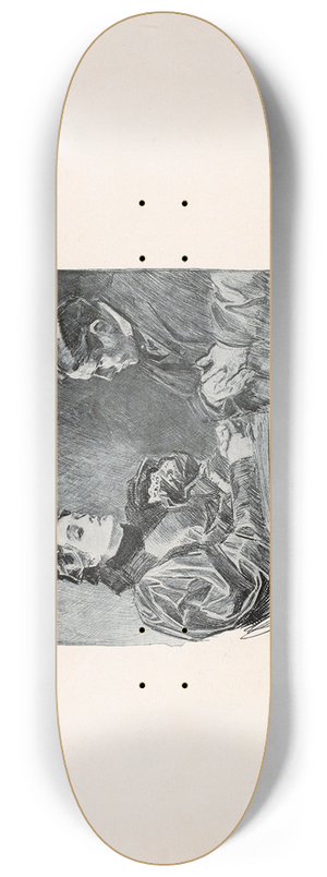 Charles Dana Gibson - Love and duty 8.25 inch art skate deck