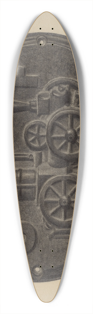 Herman Bader - Firemark 39.3 inch art pintail longboard deck