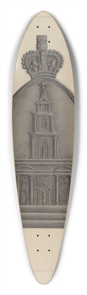 Herman Bader - Firemark 39.3 inch art pintail longboard deck