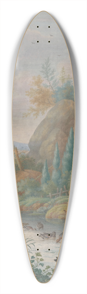 Herman Henstenburgh - Gevogelte bij een bergstroom 39.3 inch art pintail longboard deck