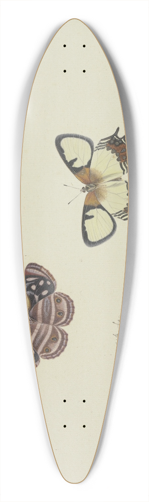 Herman Henstenburgh - Three butterflies 39.3 inch art pintail longboard deck