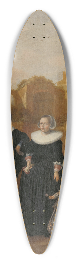 Herman Meynderts Doncker - Portrait of a Couple with their Child in a Landscape 39.3 inch art pintail longboard deck
