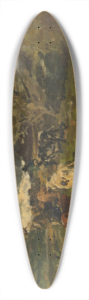 Hermann Baisch - Ausziehende Herde 39.3 inch art pintail longboard deck