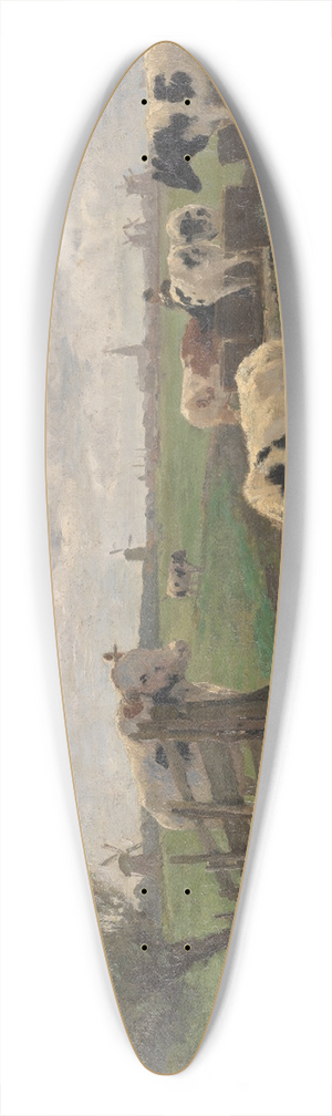 Hermann Baisch - Rinder an der Trnke bei Overschie 39.3 inch art pintail longboard deck