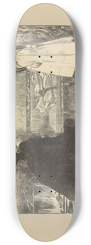 Charles Dana Gibson - Matrimonial misfits. The woman who marries a club man 8.25 inch art skate deck