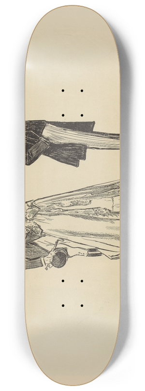 Charles Dana Gibson - Mind his kissing you; No, not if you dont 8.25 inch art skate deck