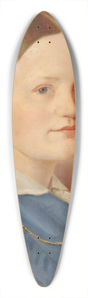 Hermann Eduard Hartmann - A portrait of a lady with a necklace with a light dress 39.3 inch art pintail longboard deck