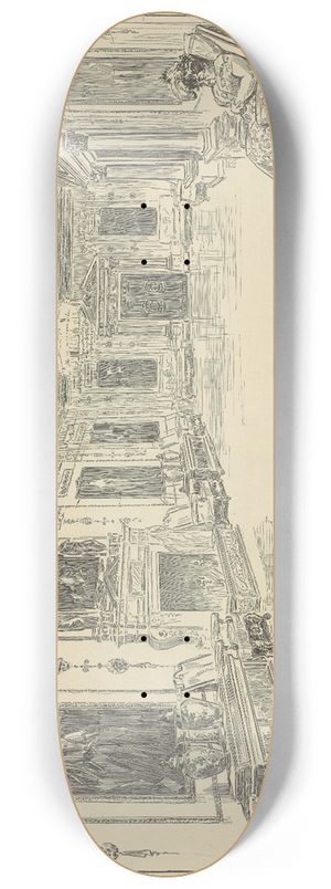 Charles Dana Gibson - Mrs. Steele Pooles housewarming 8.25 inch art skate deck