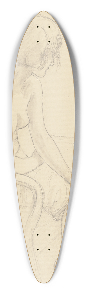 Hermann Lismann - Sitzender Frauenakt auf einem Stuhl 39.3 inch art pintail longboard deck