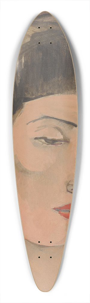 Hermann Lismann - Womans head to the right 39.3 inch art pintail longboard deck