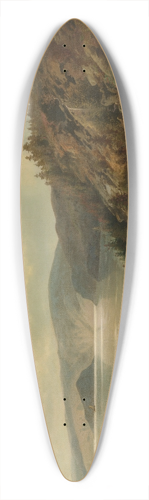 Hermann Ottomar Herzog - The Old Bridge 39.3 inch art pintail longboard deck