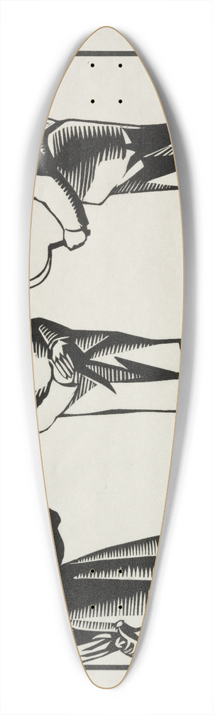 Hermann Paul - Moi! je tiens le sabre, et le goupillon; toi la faucille, le marteau et ler pastel. Cest la barbe 39.3 inch art pintail longboard deck
