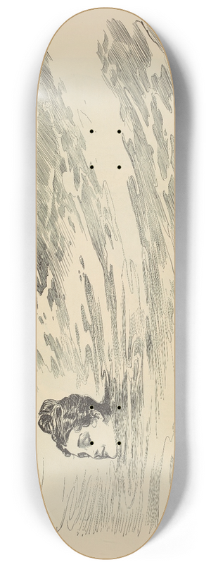 Charles Dana Gibson - Not the sea serpent, but far more dangerous 8.25 inch art skate deck