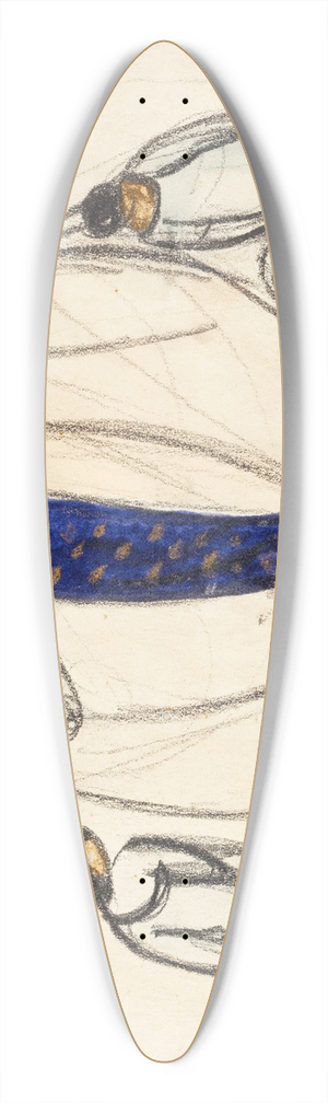 Hermann Stenner - Frau in Blau mit zwei Begleitern 39.3 inch art pintail longboard deck