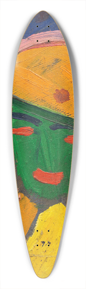Hermann Stenner - Grne Frau mit gelbem Hut I 39.3 inch art pintail longboard deck