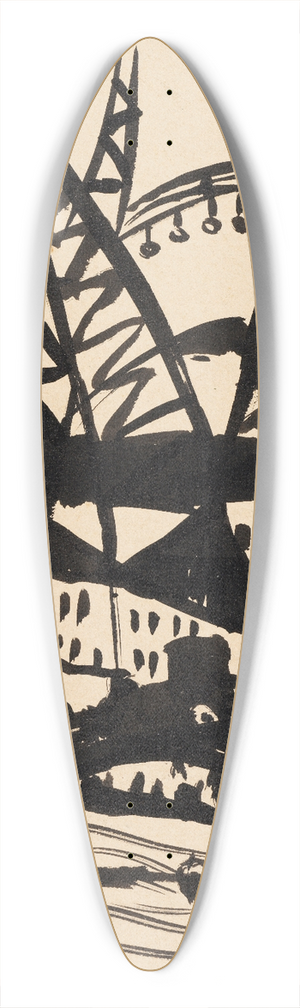 Hermann Stenner - Paris, Eiffelturm mit Seinebrcke 39.3 inch art pintail longboard deck