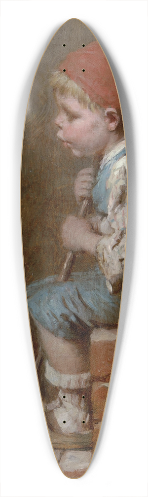 Hermann von Kaulbach - Sitzender Bub, pfeifend 39.3 inch art pintail longboard deck