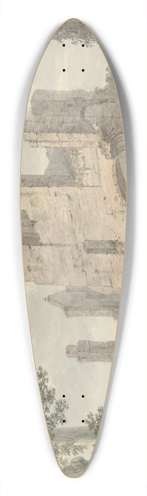 Hermanus Numan - Rune van de abdij van Rijnsburg 39.3 inch art pintail longboard deck