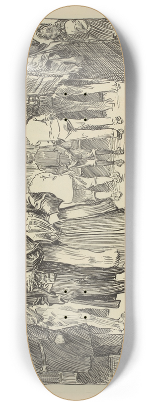 Charles Dana Gibson - On the sidewalks of New York 8.25 inch art skate deck Charles Dana Gibson - On the sidewalks of New York 8.25 inch art skate deck