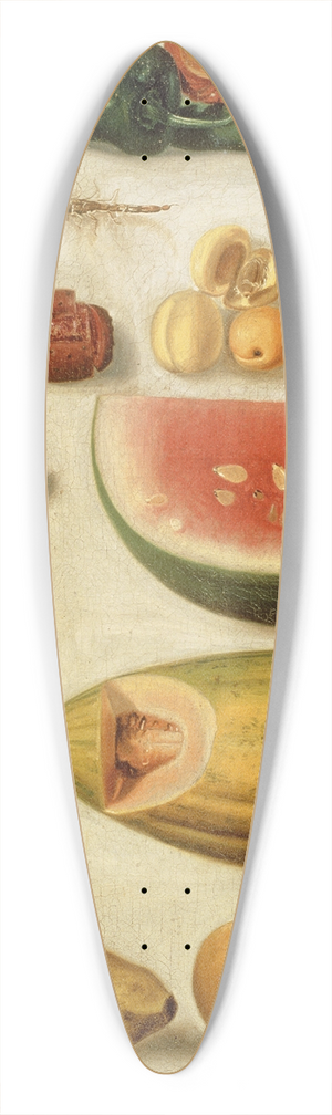 Hermenegildo Bustos - Still Life With Fruit (With Scorpion And Frog) 39.3 inch art pintail longboard deck