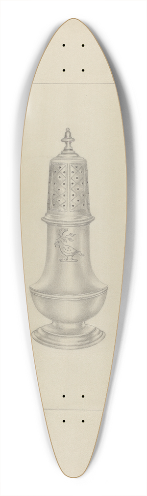 Hester Duany - Silver Pepper Pot 39.3 inch art pintail longboard deck