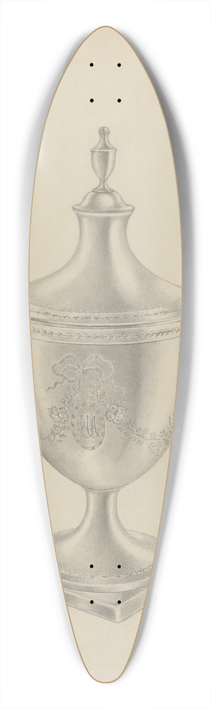 Hester Duany - Silver Sugar Bowl 39.3 inch art pintail longboard deck