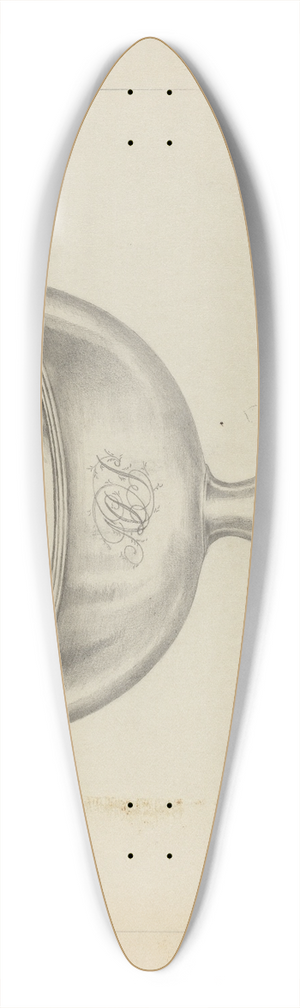 Hester Duany - Silver Sugar Bowl 39.3 inch art pintail longboard deck