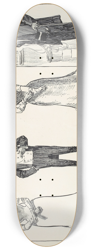 Charles Dana Gibson - People who will have their own way  The man who wanted to get rich 8.25 inch art skate deck