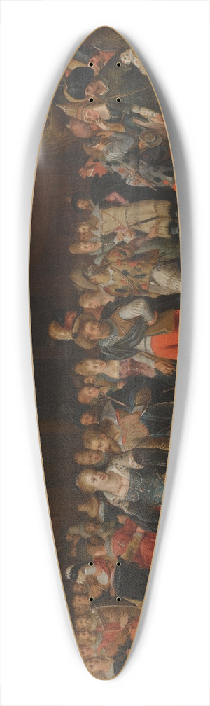 Hieronymus Francken II - An Interior Scene with Elegant Figures at a Wedding 39.3 inch art pintail longboard deck