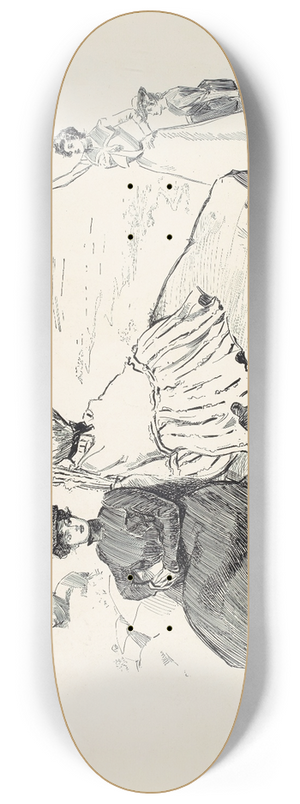 Charles Dana Gibson - Picturesque America  Anywhere in the mountains 8.25 inch art skate deck Charles Dana Gibson - Picturesque America  Anywhere in the mountains 8.25 inch art skate deck