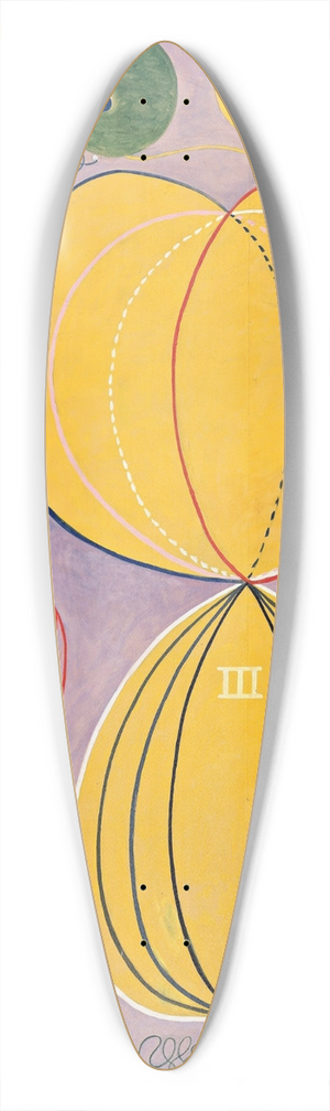 Hilma af Klint - Group IV, No. 7, The Ten Largest, Adulthood 39.3 inch art pintail longboard deck