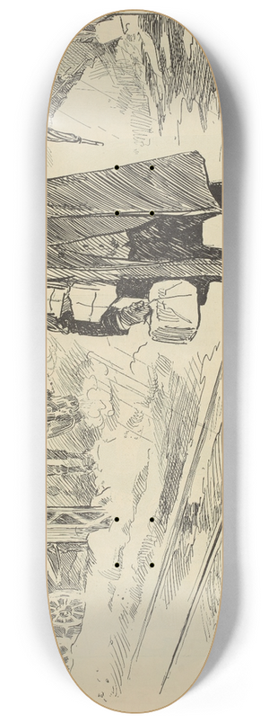 Charles Dana Gibson - Portrait of an old gentleman on the wrong corner 8.25 inch art skate deck Charles Dana Gibson - Portrait of an old gentleman on the wrong corner 8.25 inch art skate deck