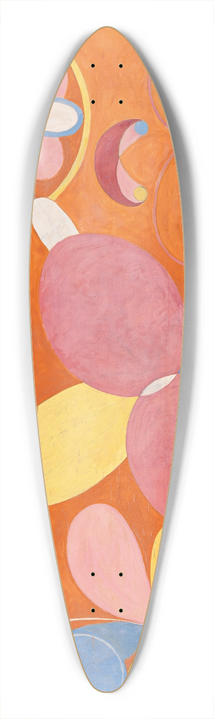 Hilma af Klint - The Ten Largest, No. 4, Youth 39.3 inch art pintail longboard deck