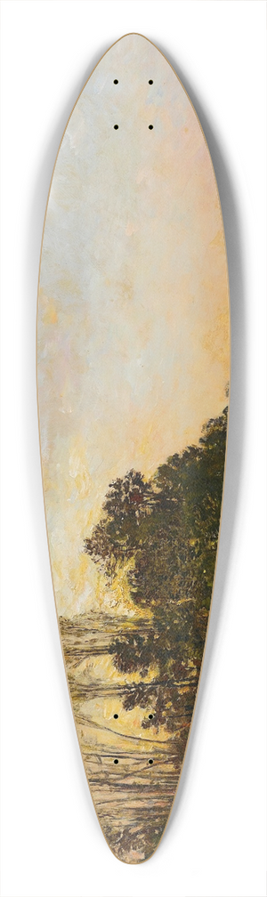 Hippolyte Camille Delpy - Soleil couchant prs Mantes 39.3 inch art pintail longboard deck Hippolyte Camille Delpy - Soleil couchant prs Mantes 39.3 inch art pintail longboard deck