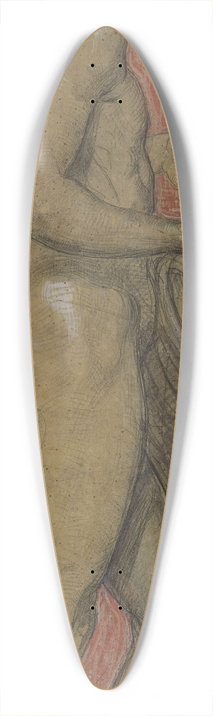 Hippolyte Dominique Berteaux - Jeune garon nu jouant du tambour 39.3 inch art pintail longboard deck Hippolyte Dominique Berteaux - Jeune garon nu jouant du tambour 39.3 inch art pintail longboard deck