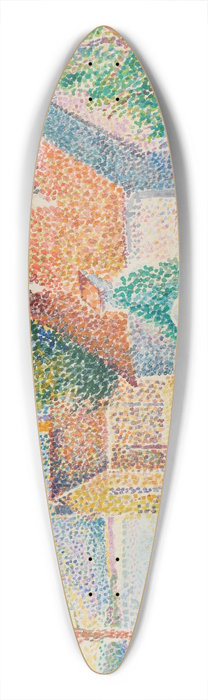 Hippolyte Petitjean - Maisons Au Bord Dun Lac 39.3 inch art pintail longboard deck