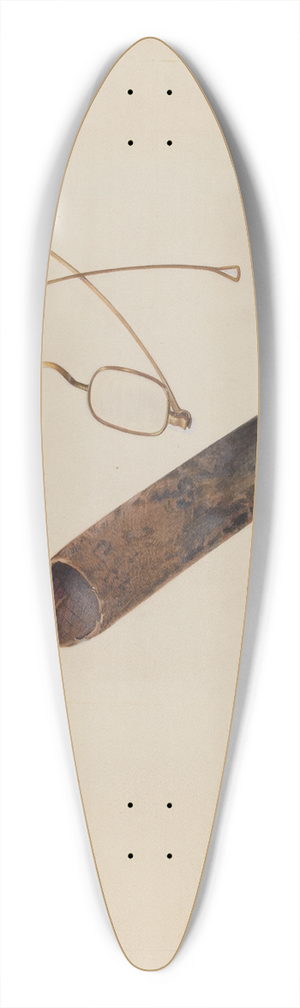 H. Langden Brown - Spectacles and Case 39.3 inch art pintail longboard deck
