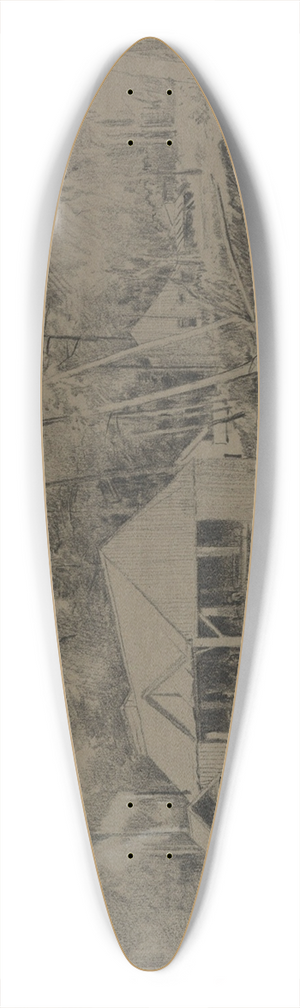 Homer Dodge Martin - Sawmill 39.3 inch art pintail longboard deck