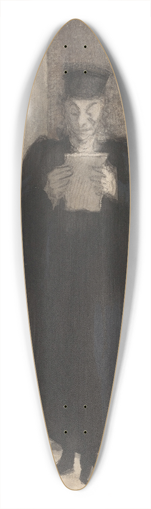 Honor Daumier - A Lawyer Reading 39.3 inch art pintail longboard deck