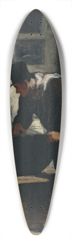 Honor Daumier - Lamateur destampes 39.3 inch art pintail longboard deck