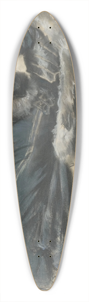 Howard Chandler Christy - An Elegant Lady in a Fur-Trimmed Coat 39.3 inch art pintail longboard deck