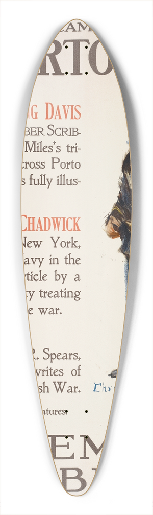 Howard Chandler Christy - November Scribners. 39.3 inch art pintail longboard deck Howard Chandler Christy - November Scribners. 39.3 inch art pintail longboard deck