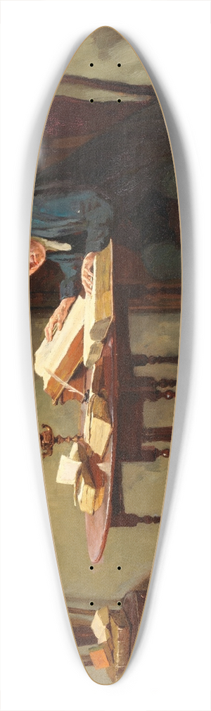 Howard Helmick - The Bookworm 39.3 inch art pintail longboard deck