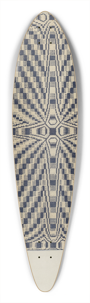 Howard H. Sherman - Handwoven Coverlet 39.3 inch art pintail longboard deck