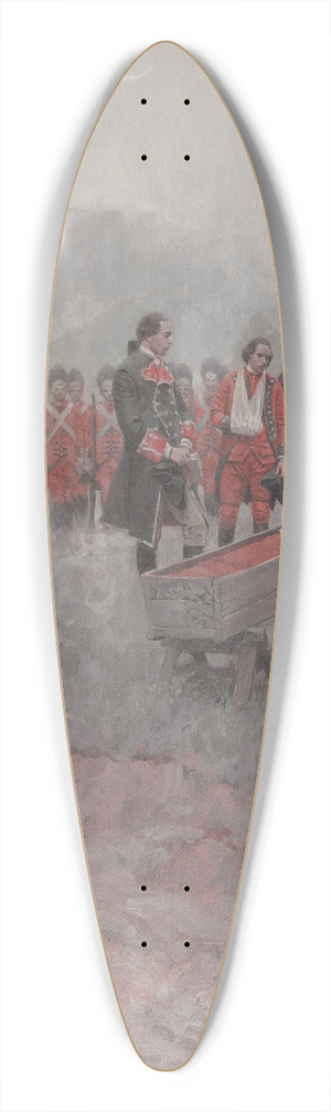 Howard Pyle - The Burial Of Braddock 39.3 inch art pintail longboard deck