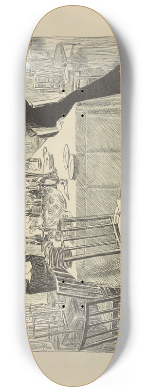Charles Dana Gibson - Social debts 8.25 inch art skate deck
