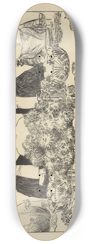 Charles Dana Gibson - Some think that she has remained in retirement too long 8.25 inch art skate deck