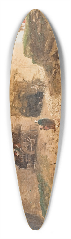 Hubert Robert - A Quarry with a Flock of Sheep 39.3 inch art pintail longboard deck